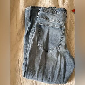 High-Waisted OG Straight Cotton-Hemp Blend Ankle Jeans